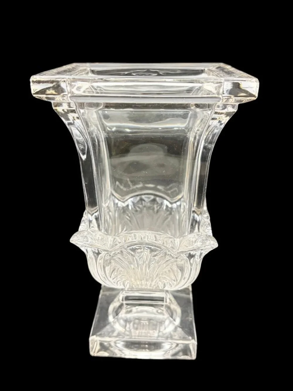 Vintage Shannon Crystal Ireland Art Deco Style Vase Clear Pedestal Vase 7